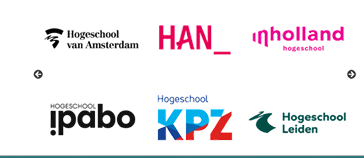 Logos van deelnemende hogescholen